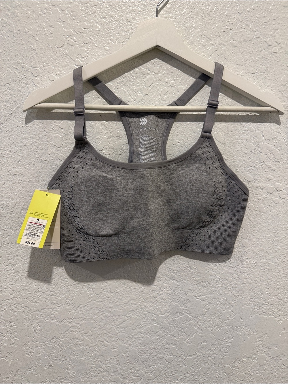 all in motion Gray Seamless Sports Bralette